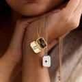 Fashion Square Pendant Photo Locket Necklace 6W6JNC380L