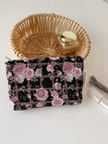Vintage Floral Embossed Portable Makeup Bag MK2BW6W10BOB409