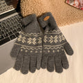 Fair Isle Touchscreen Knit Gloves - DippedShop Wholesale - #8371