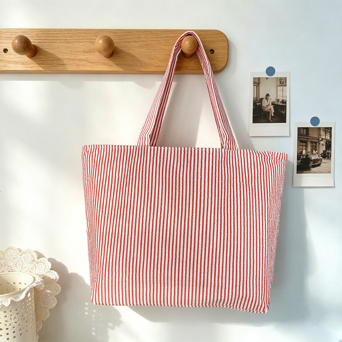 Minimalist Striped Print Large Capacity - DippedShop Wholesale - #2947