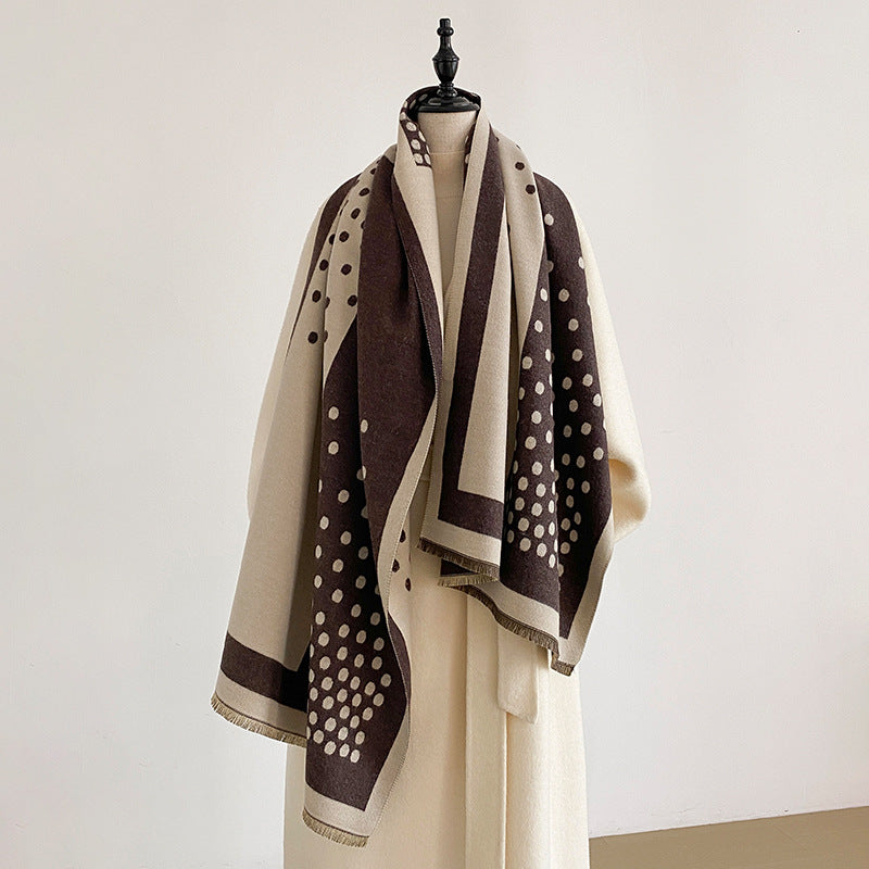 Reversible Polka Dot Shawl Wrap - DippedShop Wholesale - #0643