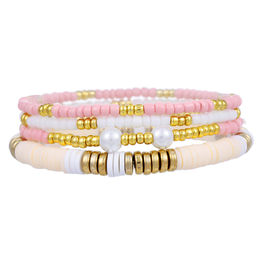 Boho Multi-Layer Seed Bead Bracelet Set 6W6JBR490