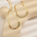 Minimalist Colorful Sparkling Rhinestones Choker Necklace 6W6JNC633