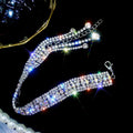 Elegant Emerald Rhinestones Hollow Open Bracelet 6W6JBR717