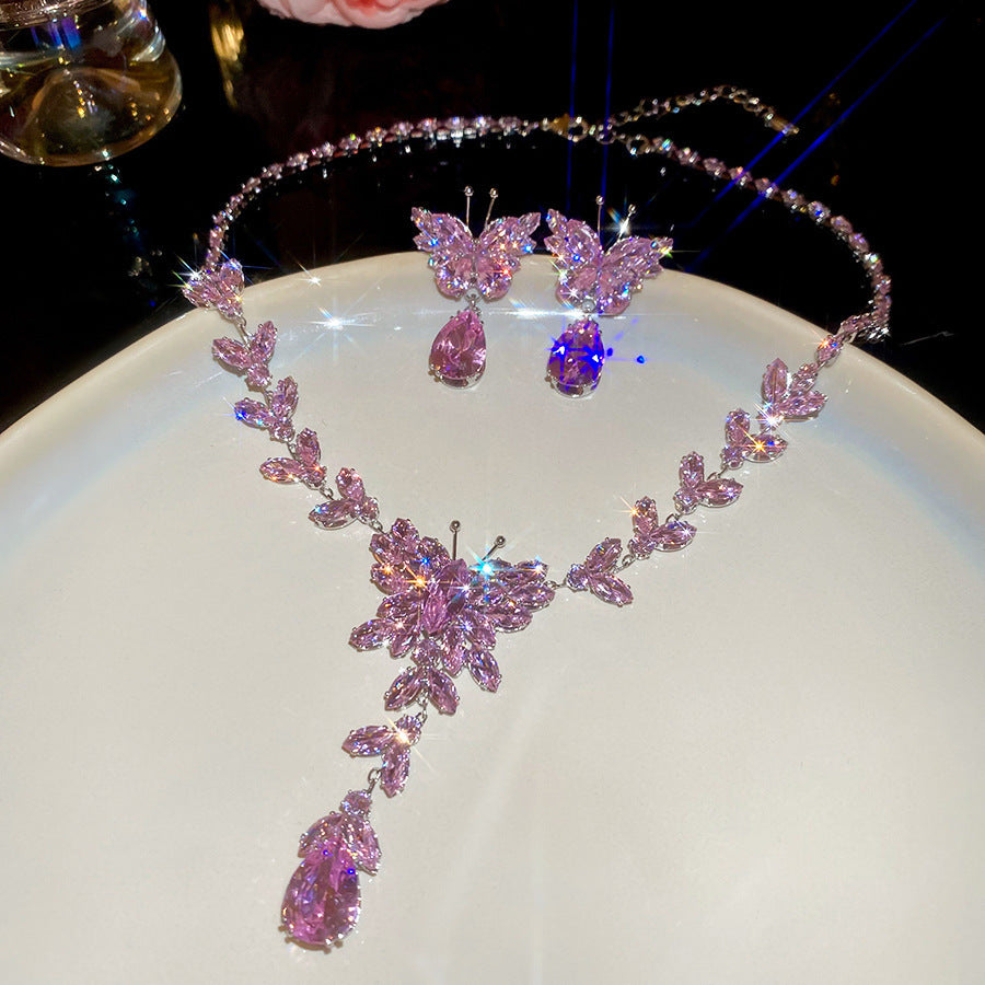 Stylish Rhinestones Tassel Choker Necklace 6W6JNC978