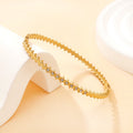 Elegant Gold Plated Spikelet Rhinestones Bracelets 6W6JBR486