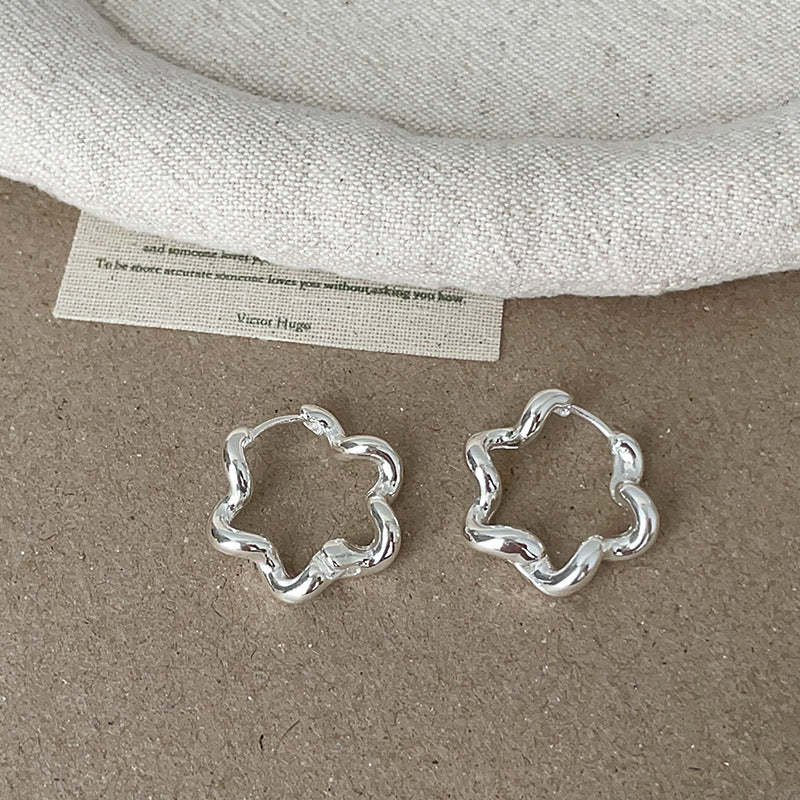 Chunky Hollow Geometric Hoop Earrings - DippedShop Wholesale - #7699