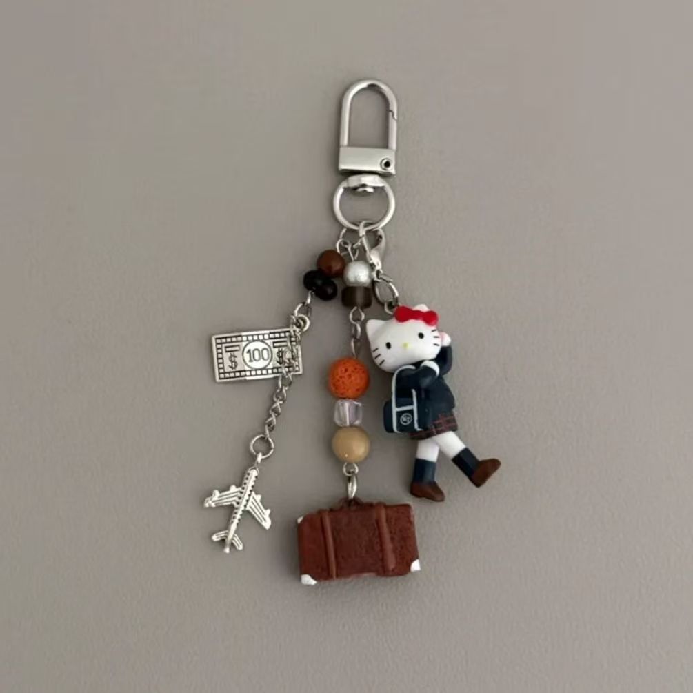 Cute Hand‑Beaded Hello Kitty Bag Charm 6W10BBC401