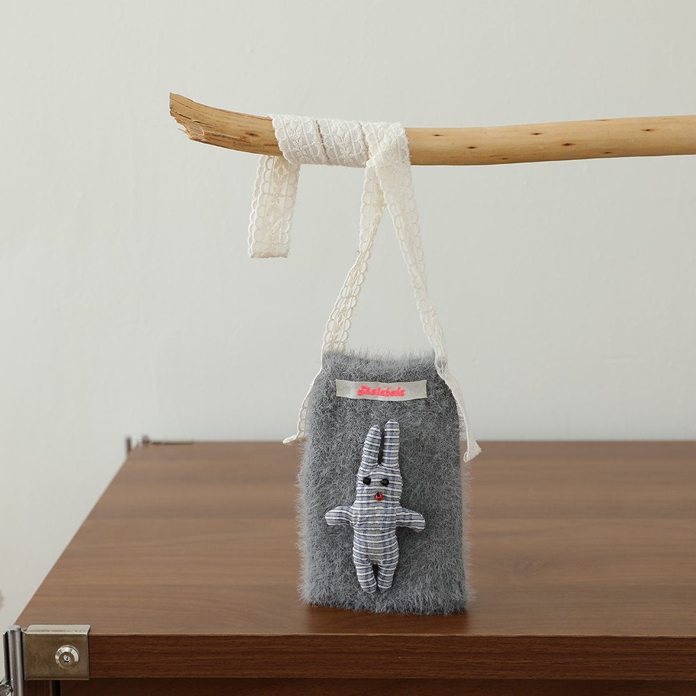 Cute Cartoon Plush Crossbody Phone - DippedShop Wholesale - #1347