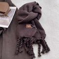 Cashmere-Feel Tassel Scarf - DippedShop Wholesale - #4499