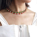 Beaded Choker Necklace - DippedShop Wholesale - #3891