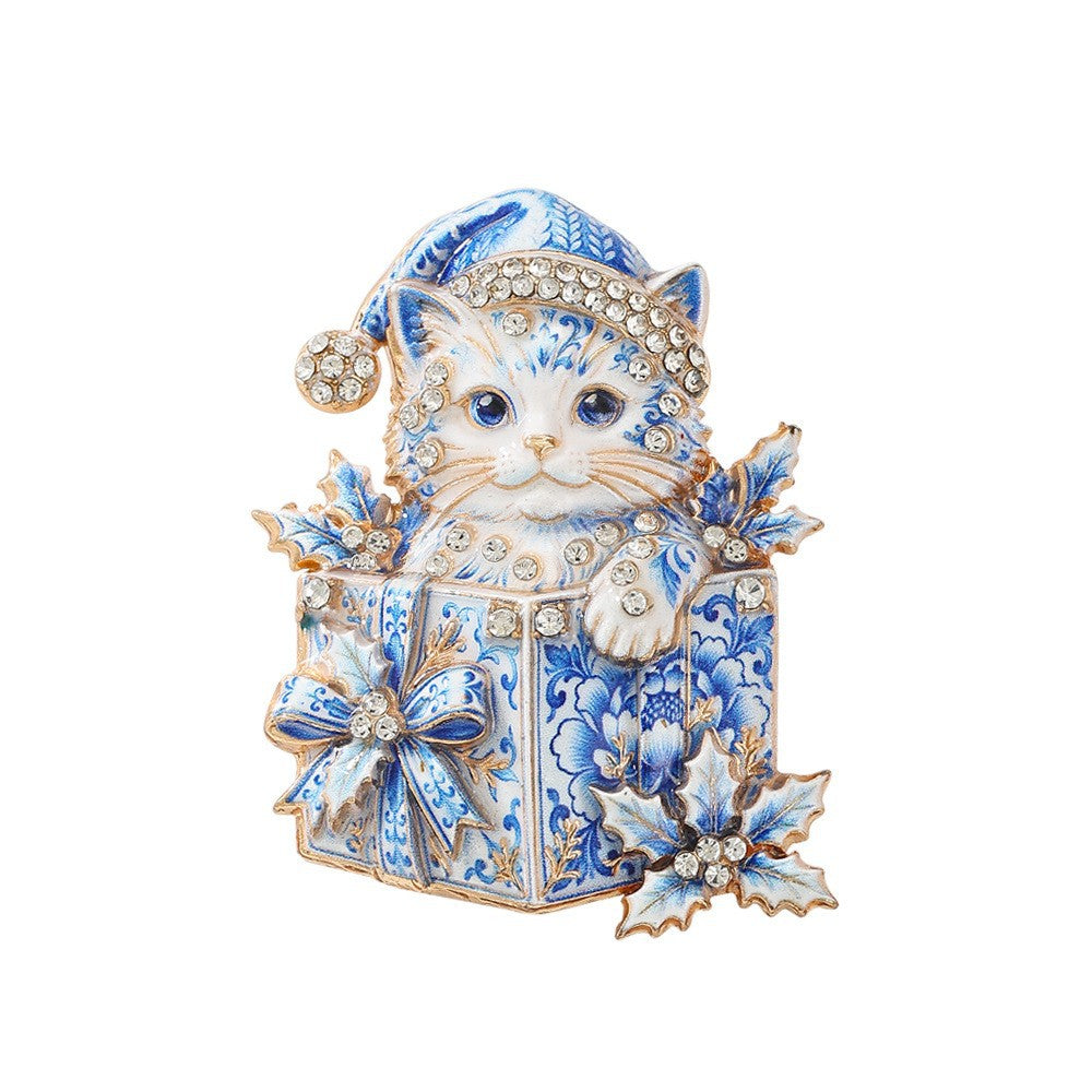 Christmas Series Enamel Rhinestone Brooch 6W6JPB63