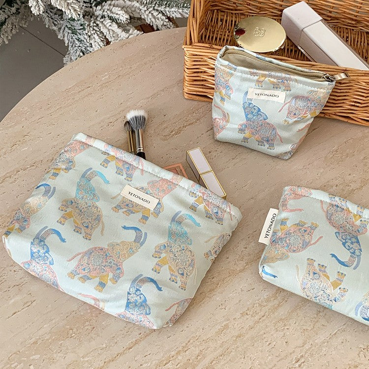 Cute Animal Embroidery Travel Portable Cosmetic Bag MK2BW6W10BOB386