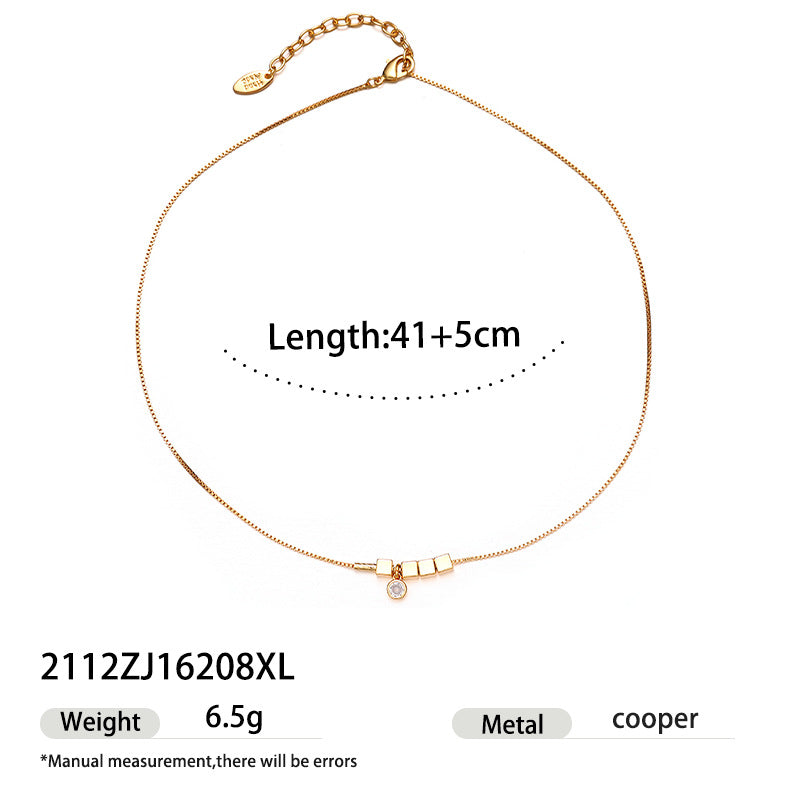 Gold Plated Geometric Pendant Necklace - DippedShop Wholesale - #0579