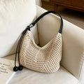 Minimalist Solid Color Hollow Hand-Woven Handbag MK2BCR6W10BBG18