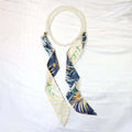 Elegant Floral Print Pearl Scarf Skinny Heanband MK2BW6W6HBD121