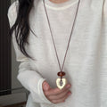 Heart Pendant Leather Necklace - DippedShop Wholesale - #9043