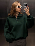 Loose Lapel Zipper Hoodie - DippedShop Wholesale - #3427