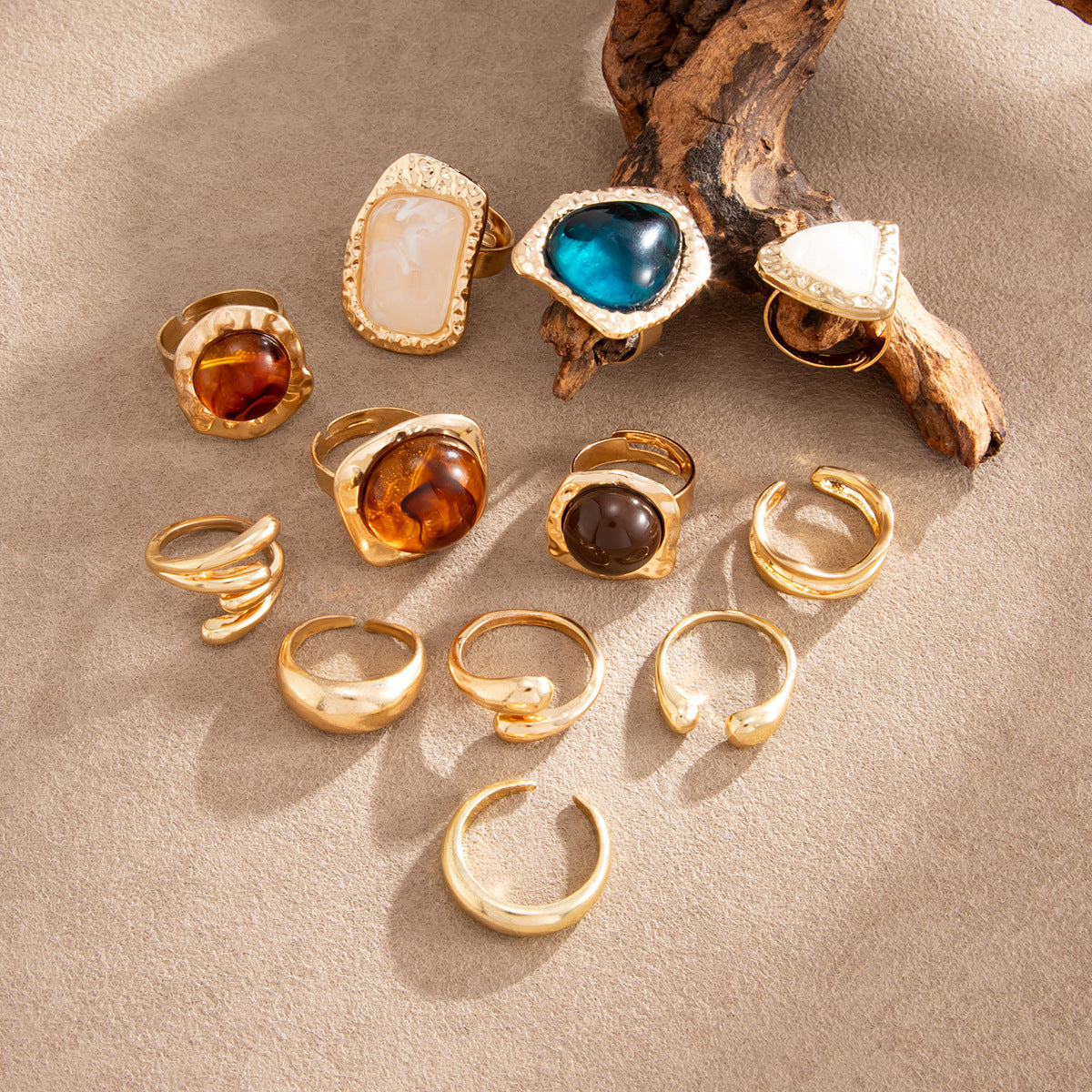 Resin Gemstone Statement Ring - DippedShop Wholesale - #1587
