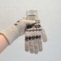 Vintage Christmas Snowflake Touchscreen Knit Gloves 6W6GLO106