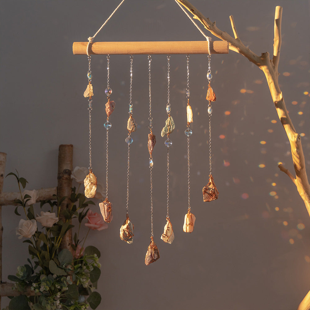 Natural Stones Crystal Chain Hanging Suncatchers MK2CZAS6H7HLS79