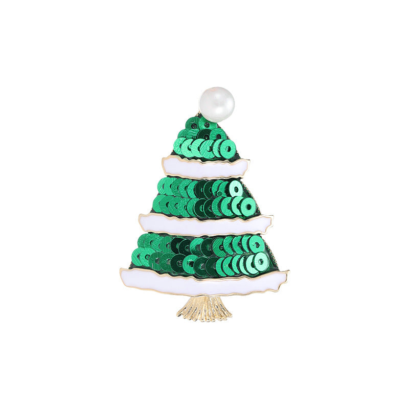 Sequins Colorful Beads Christmas Tree Brooches DPJB1937