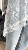 Fashion Lace Cover up Tie Side Sheer Wrap MK2BW6W1SL10