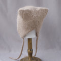 Soft Fuzzy Earflap Knit Beanie with Ties 6W6HAT693