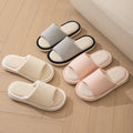 Linen Open Toe House Slippers - DippedShop Wholesale - #7571
