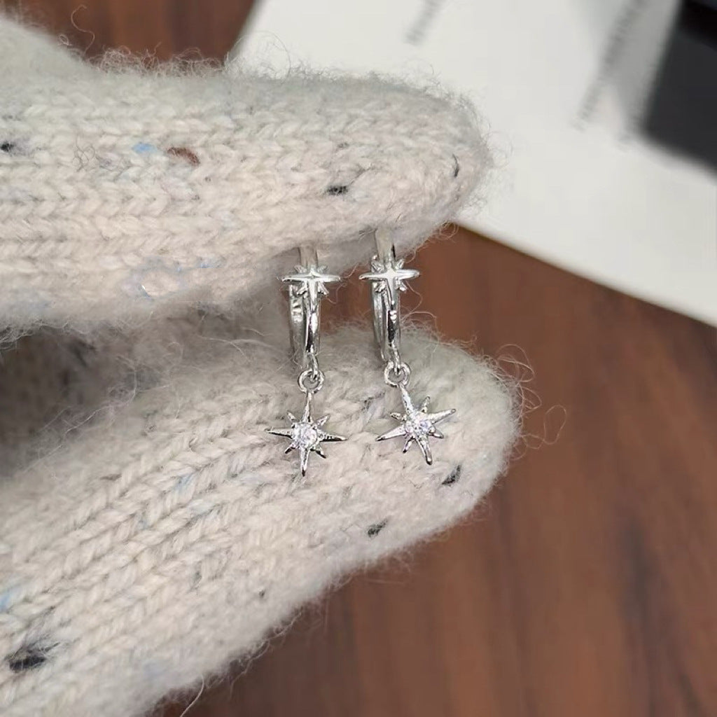 Star Hoop Earrings - DippedShop Wholesale - #9603