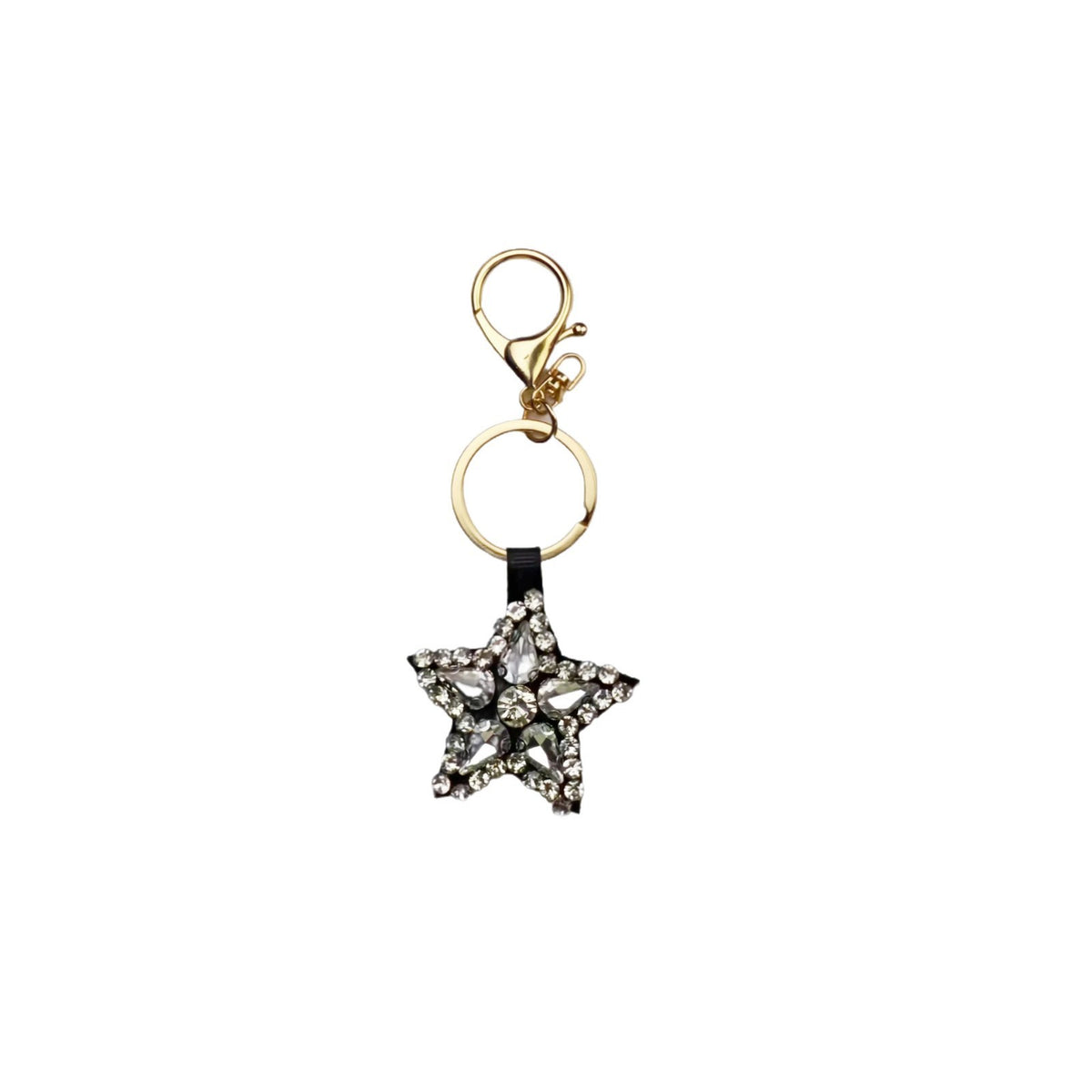 Vintage Rhinestones Cross Pendant Keychain Bag Charm 6W10BBC820