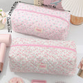 Quilted Floral Cosmetic Bag - DippedShop Wholesale - #4451