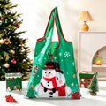 Christmas Snowman Print Lightweight Storage Bag 6W10BOB1342