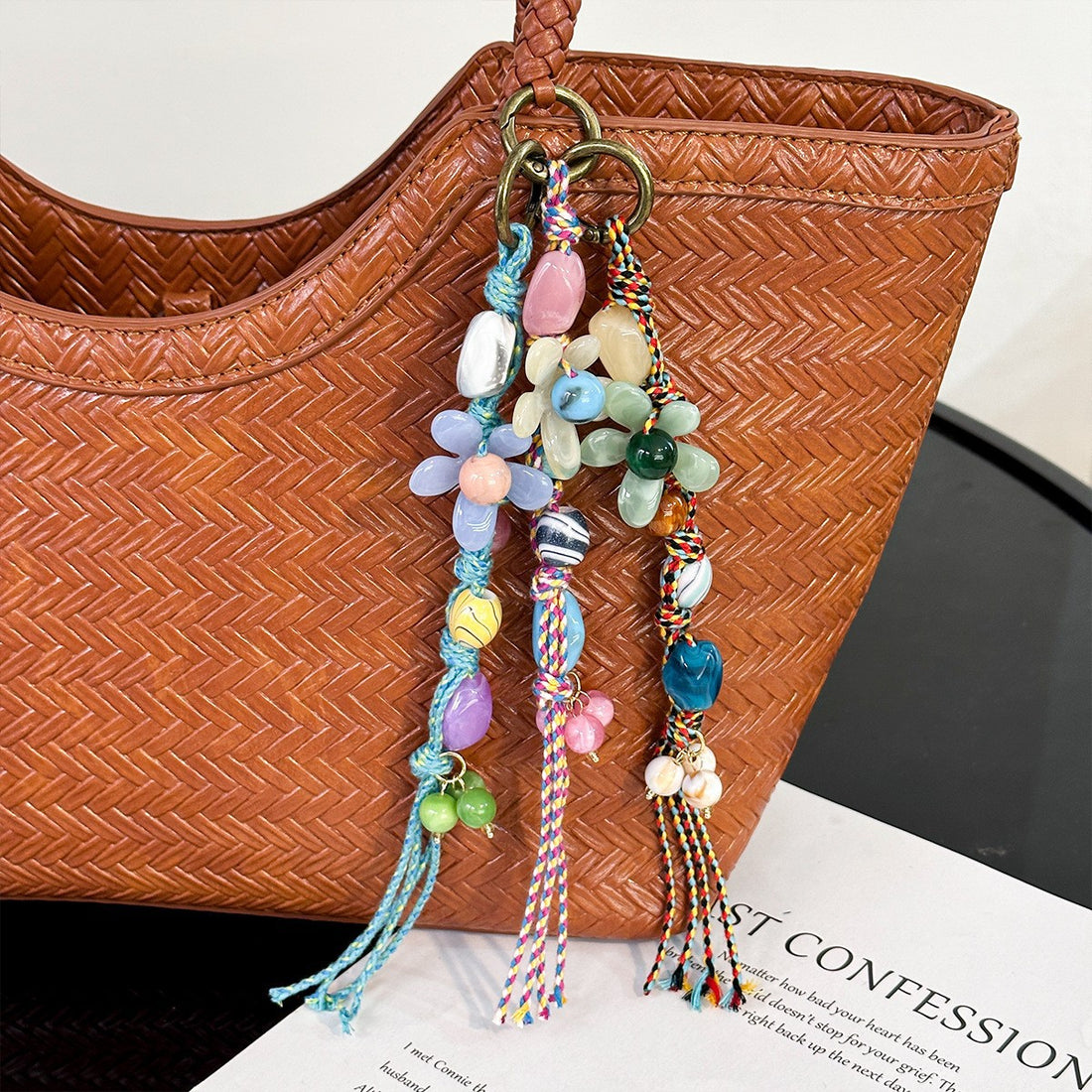Flower Rope Tassel Bag Charm - DippedShop Wholesale - #0595