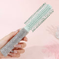 Sparkly Rhinestone Round Barrel Hair Brush 6C5CB159