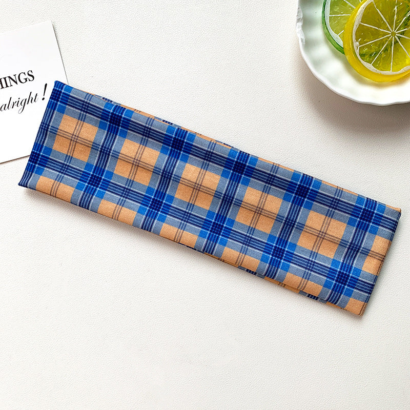 Retro Plaid Elastic Headband - DippedShop Wholesale - #1939