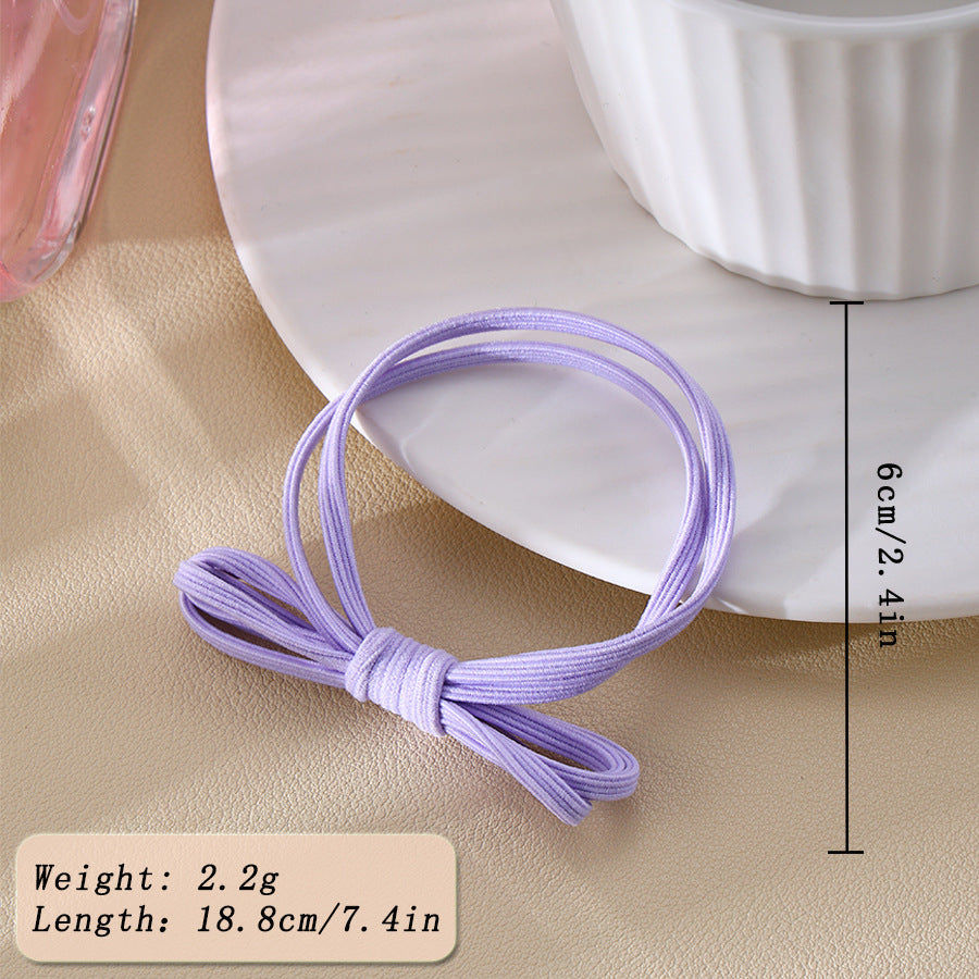 Minimalist Solid Color Bowknot Elastic Hair Tie MK2BW6W6HHT01