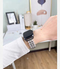 Luxury Metal Chain Pearl Rhinestones Watch Band 6W6JWA92
