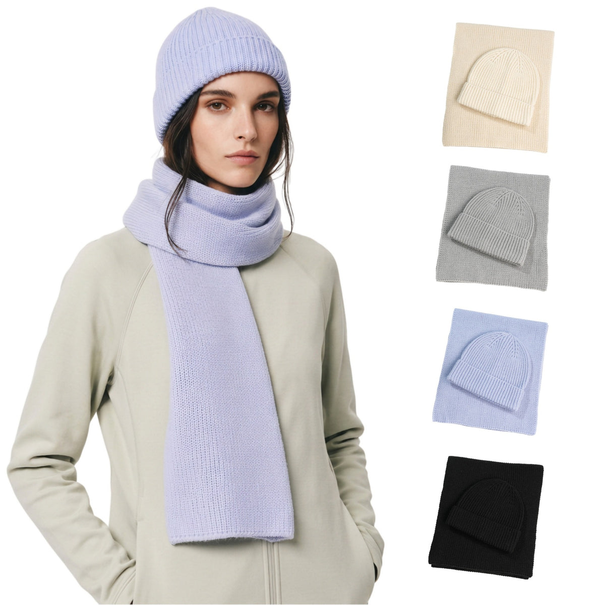 Ribbed Knit Scarf - DippedShop Wholesale - #5459