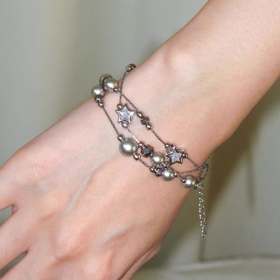 Multi-Layered Pearl Bracelet - DippedShop Wholesale - #5379