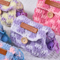 Cute Crochet Color Block Mini Coin Earbud Case 6S10BWB112