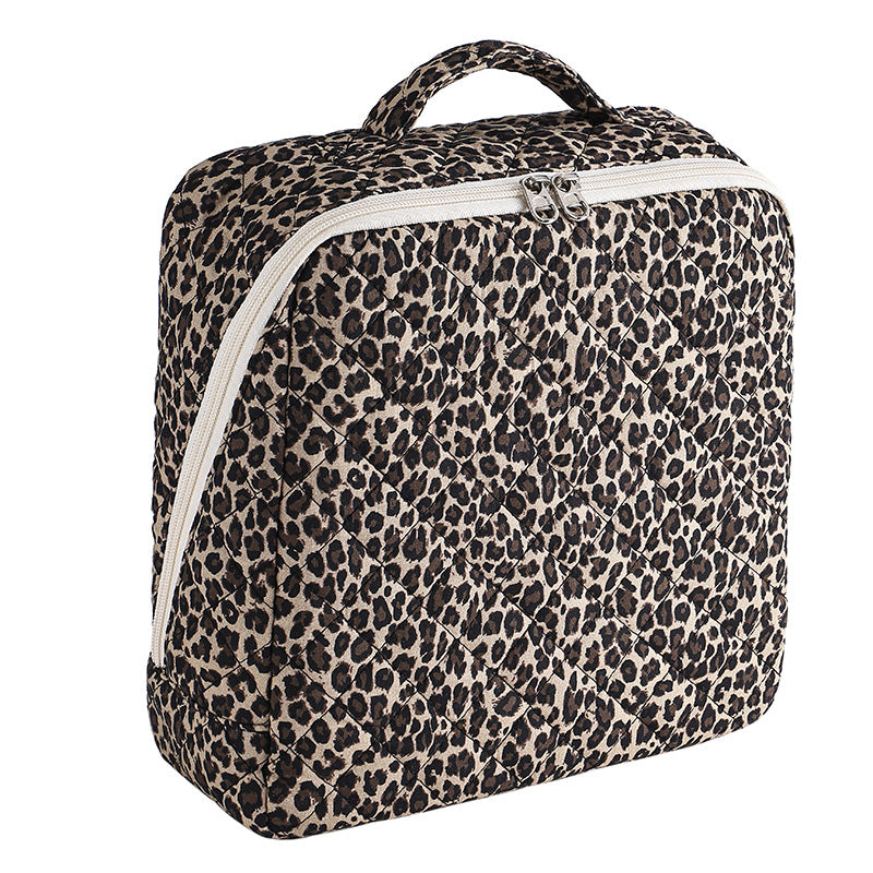 Quilted Leopard Cosmetic Bag - DippedShop Wholesale - #5779