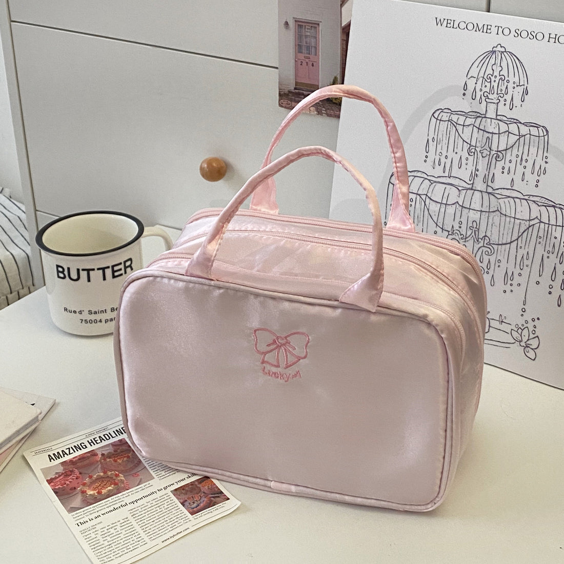 Cartoon Print Makeup Bag - DippedShop Wholesale - #8371