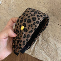 Vintage Leopard Print Soft Wide Headband 6W6HBD378