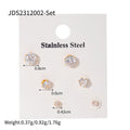 Gold Plated Rhinestone Hoops - DippedShop Wholesale - #1635