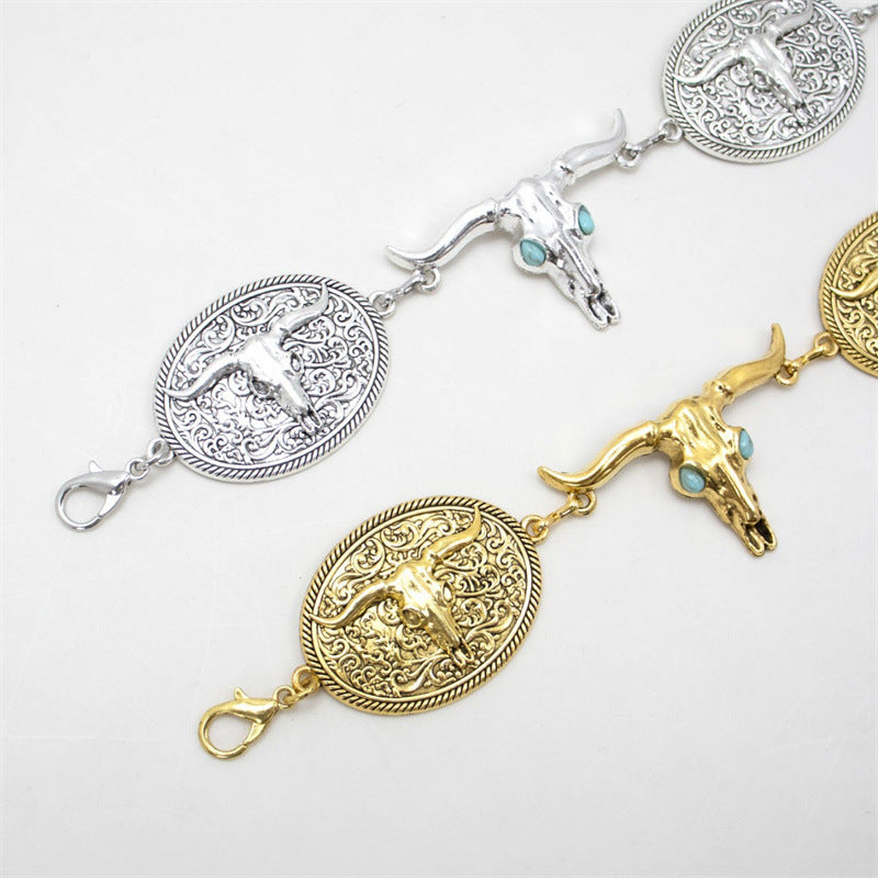 Vintage Concho Cowgirl Metal Tassel Waist Chain 8ZA6JBC90T
