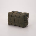 Simple Solid Color Quilted Shell Makeup Bag MK2BW6S10BOB94