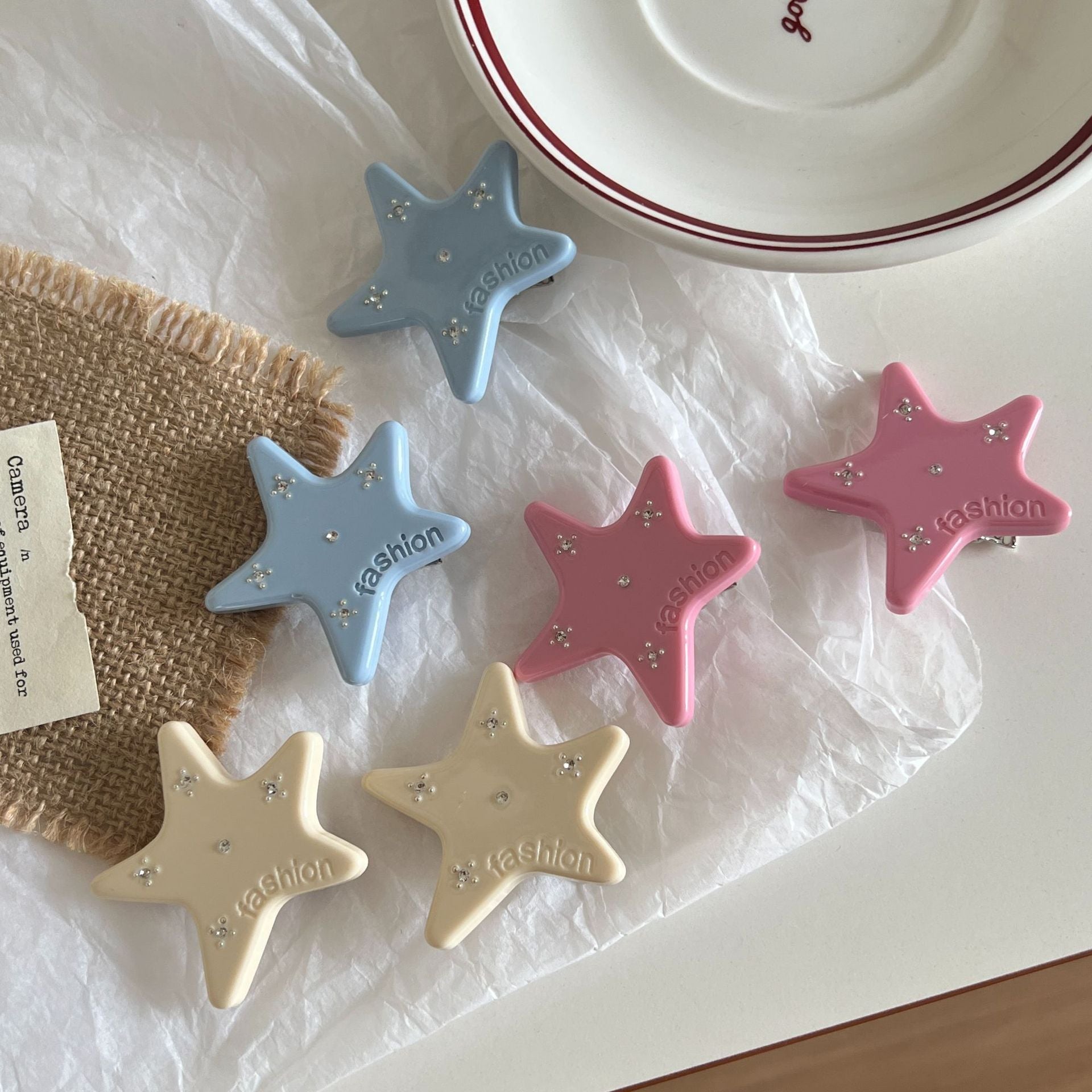 Cute Solid Color Star Duckbill Hair Clip MK2PM6W6HCP07