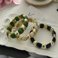 Dopamine Color Block Resin Beaded Stretch Bracelet 6W6JBR610