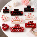 Heart Print Hair Claw - DippedShop Wholesale - #7859